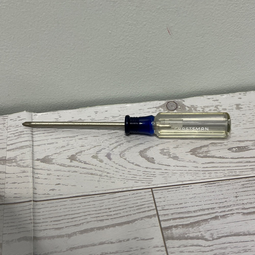 Craftsman Phillips Head Screwdriver P0 Made in USA 41293 Z WF Blue Clear Handle